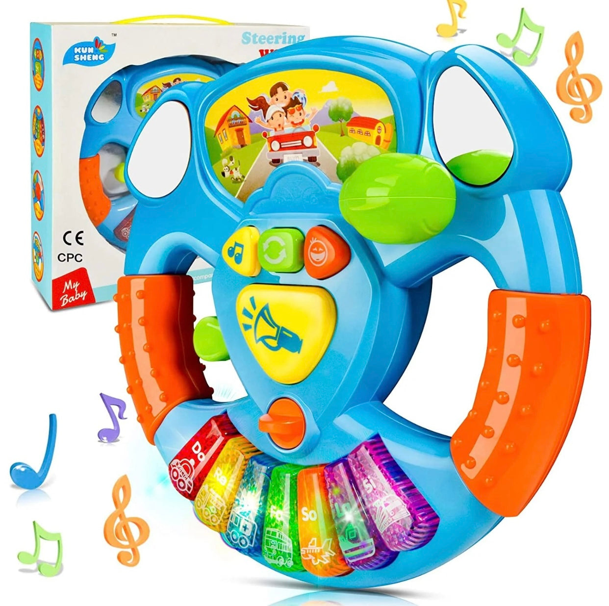 Steering Wheel With Music & Lights
