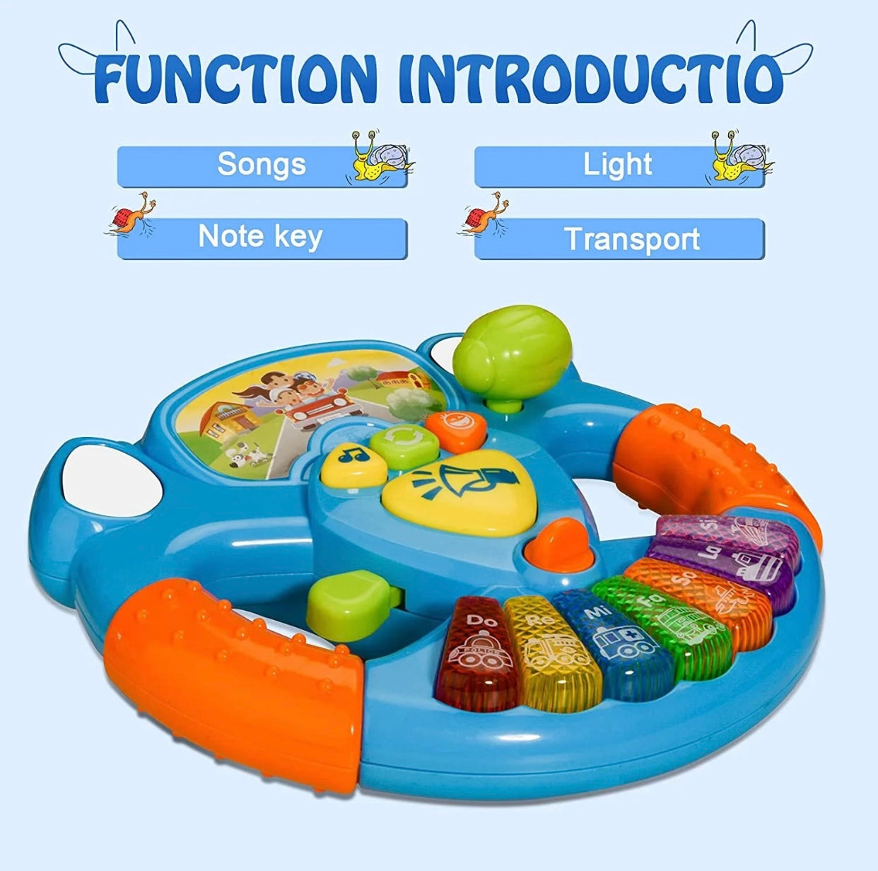 Steering Wheel With Music & Lights