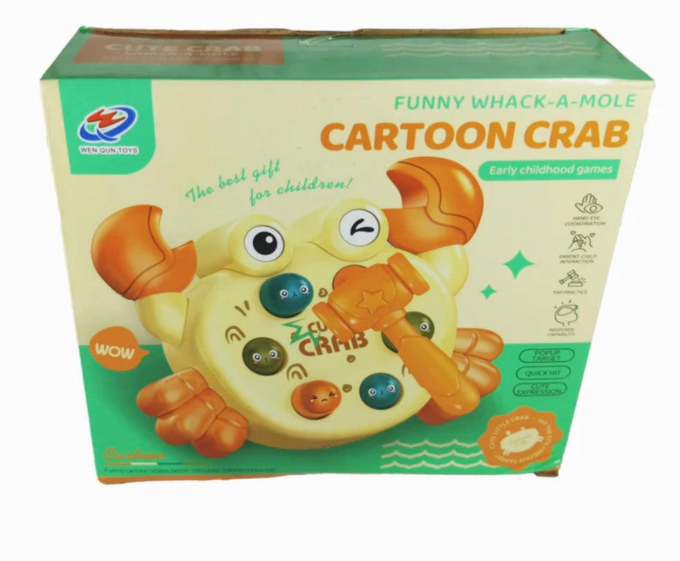 Funny whack a mole Cartoon crab