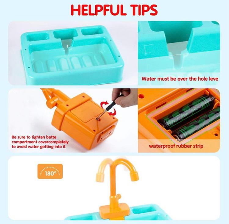 Realistic Kitchen Sink Set With Accessories