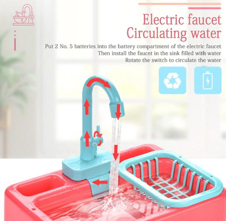Realistic Kitchen Sink Set With Accessories