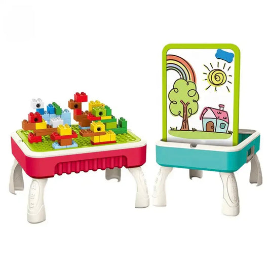 3 In 1 Multifuntional Building Blocks Table For Kids