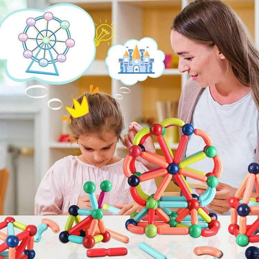 Magnetic Sticks Building Blocks - 64Pcs