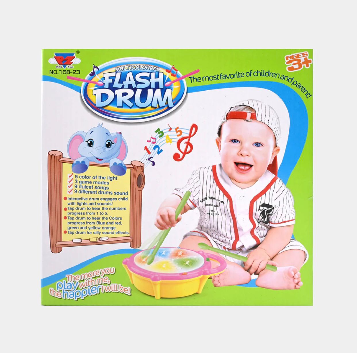 Multicolored Flash Drum With Sound and Light